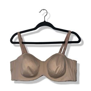 NWOT Delimira Underwire Contour Full Coverage Strapless Bra Nude - 42B